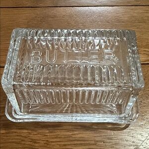 Clear Glass Butter Dish